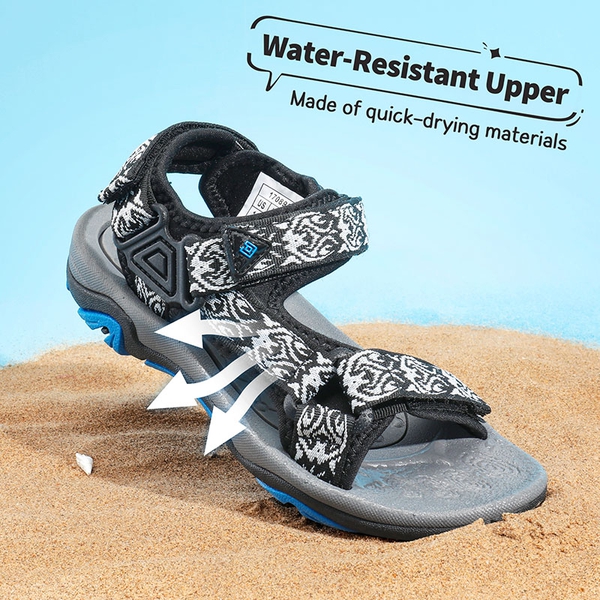 Boys and Girls Strap Sports Sandals - BLACK BLUE - 2
